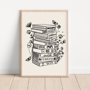Cadeau voor boekenliefhebbers, Swift Fan Club, Bookish Print voor lezers, Instant Download Wall Print, Booktok Print, Bookstagram Merch, Bookworm
