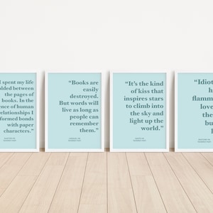 Shatter Me Series Merch, Printable Book Posters, Gifts for Book Lovers, Set of 4 Prints, Unravel Me, Restore Me, Ignite Me, Tahereh Mafi