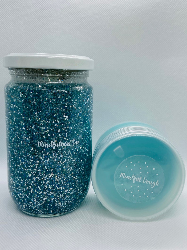 Mindfulness glitter/ sensory jar with guided relaxations/meditation/ mind jar/ calming jar image 4