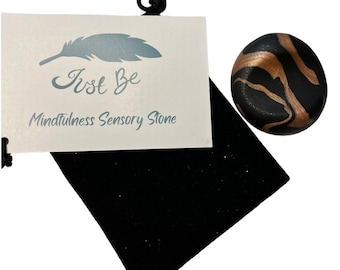 Men's mindfulness sensory stone- men's mental health, men's wellbeing, stress relief, anxiety relief