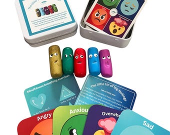 Feelings Tin: Emotional Support for Children, Anxiety, Anger, Sadness, Overwhelm- SEN Educational support