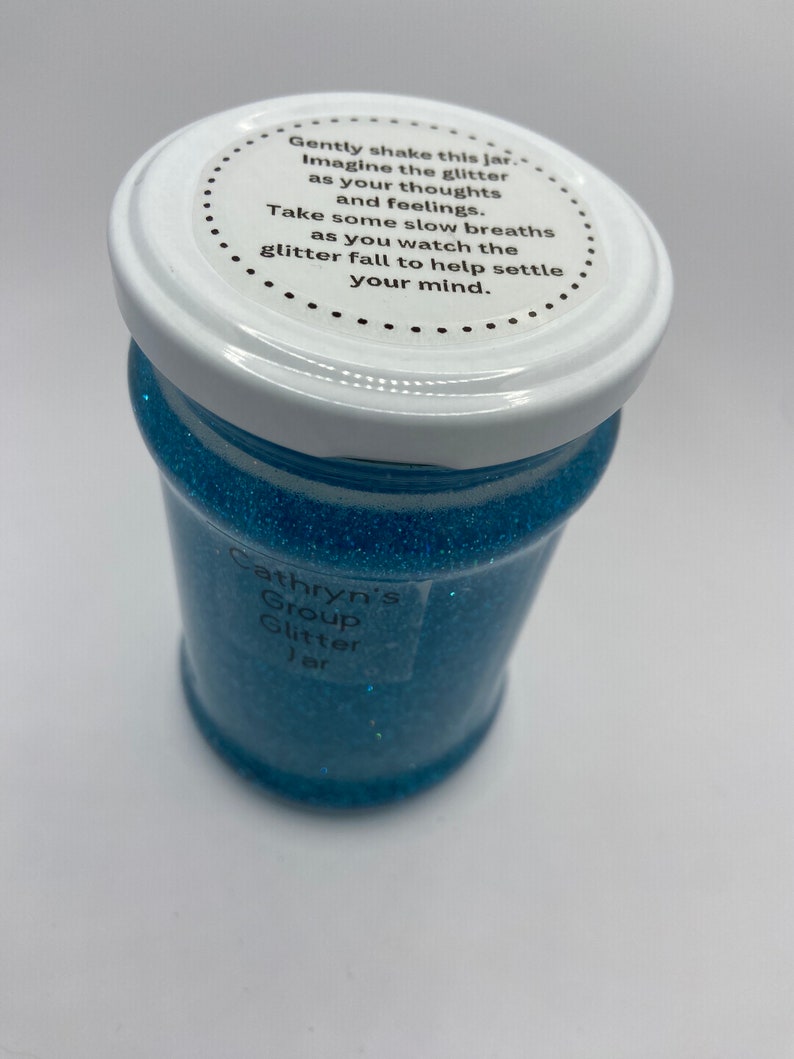 Mindfulness glitter/ sensory jar with guided relaxations/meditation/ mind jar/ calming jar image 9