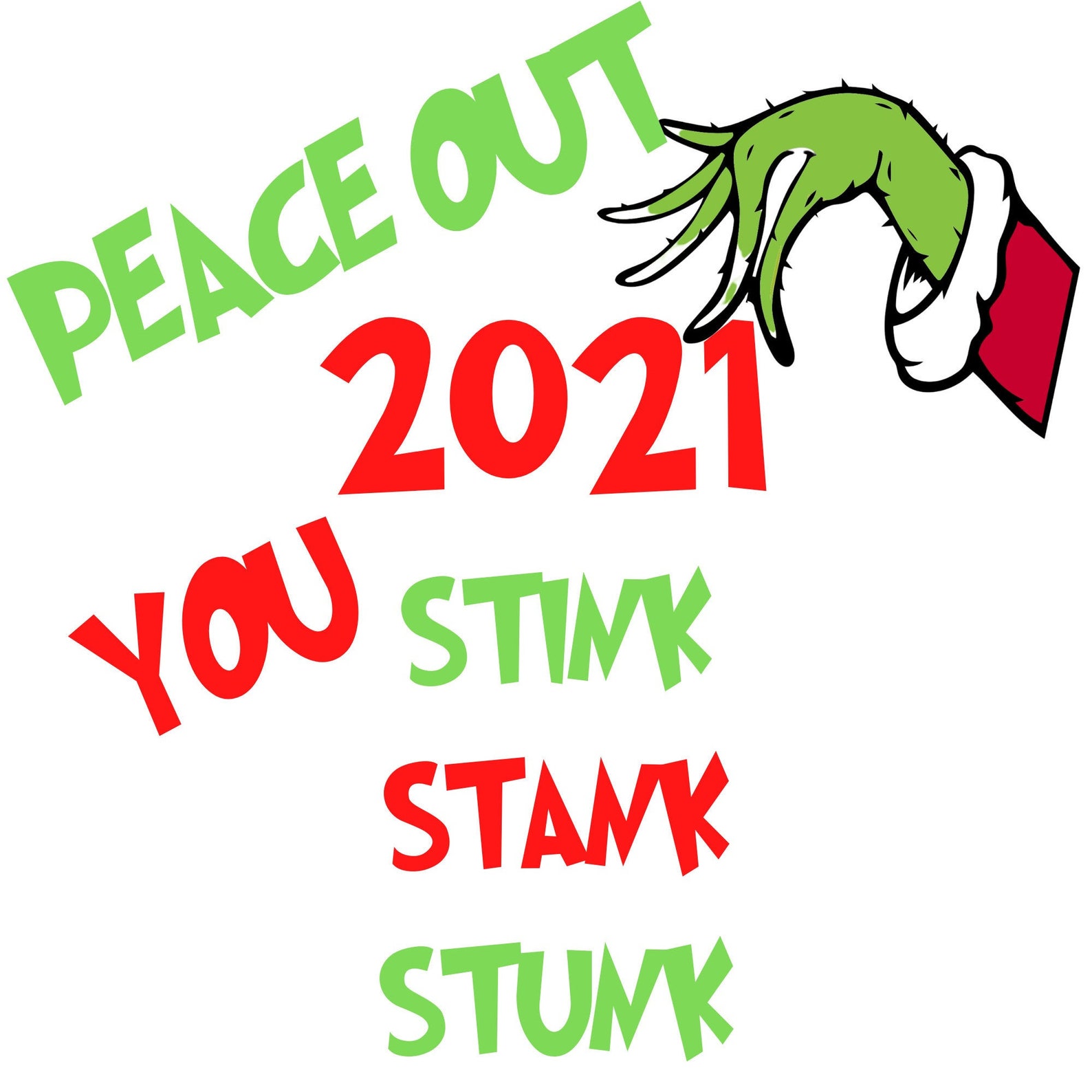 NEW YEARS Svg Christmas Grinch The Grinch Svg Grinch Hand SVG Etsy