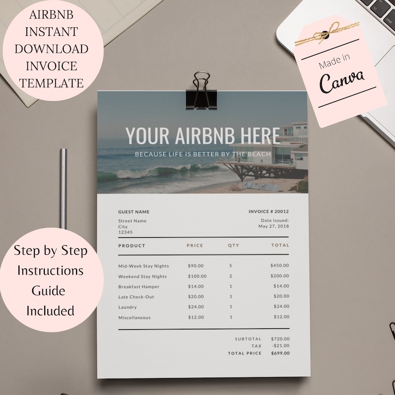 Airbnb Invoice Template Airbnb Invoice Template