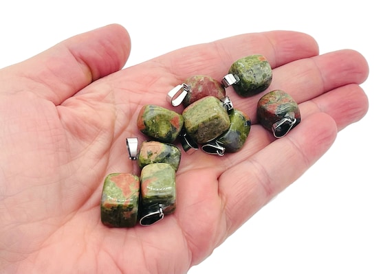 Unakite Tumbled Gemstone Pendant - Crystal Pendant - Love Stone Pendant - Pendants of Surprise - NC1053-10