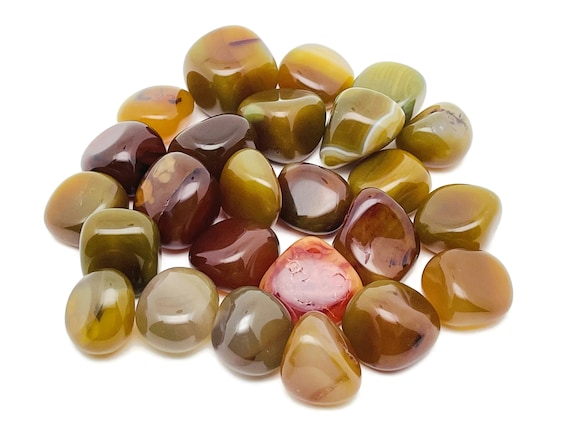 Yellow Agate Tumbled Stone – Yellow Agate Crystal – Polished Stone – Agate Stone - TU1230