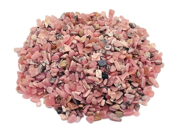 Rhodochrosite Chips – Gemstone Chips – Crystal Semi Tumbled Chips - Bulk Crystal - 2-6mm - CP1188