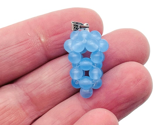 Blue Agate Grape Pendant - Blue Agate Grape Earring - Crystal Grape - Crystal Gifts - NC1301