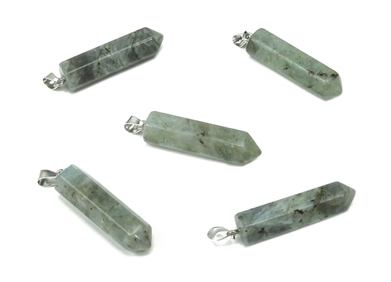Labradorite Point Pendant - Crystal Pendant – Natural Necklaces - Heling Gemstone - Jewelry Making Supplies - NC1080