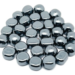 Hematite Tumbled Stone – Hematite Crystal Charm – Natural Hematite Stone – Clears Negative Energy – Small Hematite – TU1225