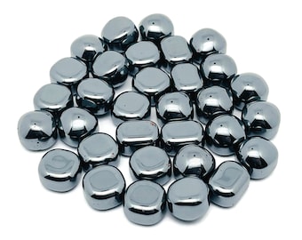 Hematite Tumbled Stone – Hematite Crystal Charm – Natural Hematite Stone – Clears Negative Energy – Small Hematite – TU1225