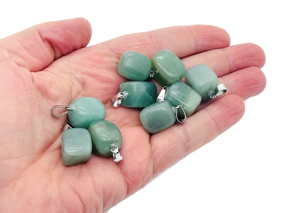 Aventurine Tumbled Gemstone Pendant - Crystal Pendant - Love Stone Pendant - Pendants of Surprise - NC1053-7