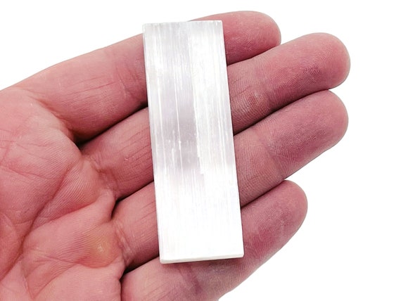 Selenite Wand Stone - Obelisk Tower Selenite Wand Stone - Loose Gemstone - Natural Selenite Tower – 6cm - RA1160