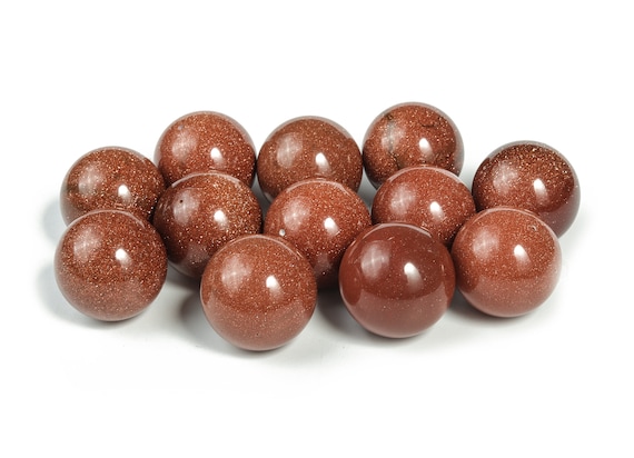 Goldstone Sphere Stone – Natural Goldstone Crystal Ball - Healing Stone – Goldstone Sphere – Crystal Décor – 20mm - SP1037