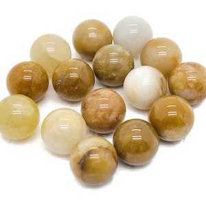 Gelbe Jade Kugel - Gelbe Jade Kugel - Kristallkugel - Natürlicher Heilstein - Kugel Edelstein - 16mm - SP1071