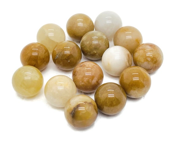 Yellow Jade Sphere Crystal - Sphere Yellow Jade Ball - Crystal Sphere -Natural Healing Stone - Sphere Gemstone – 16mm - SP1071