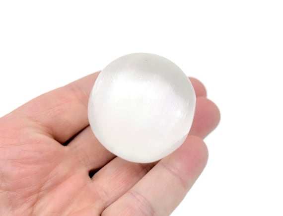 Selenite Sphere Stone A++ – Crystal Ball - Healing Crystal Stones – Crystal Decor – 40-50mm - BA1061