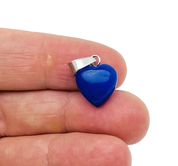Blue Jade Heart Pendant - Crystals Pendant Healing - Mini Crystal Pendant - Gifts - NC1504