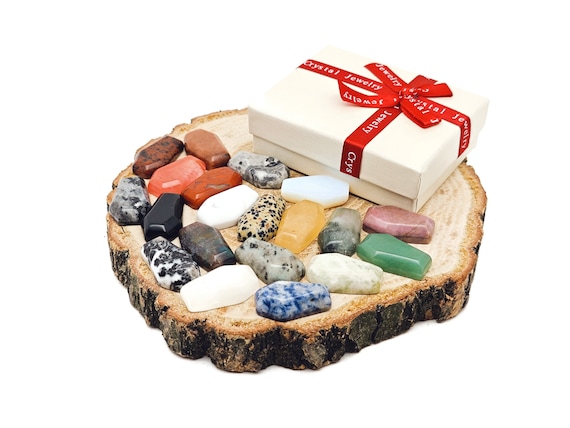 Crystal Mystery Box Gift Coffin Carving - 10 Pc Randomly Gemstones - Crystal Healing - Best Crystal Gift - Energy Crystals - KIT16