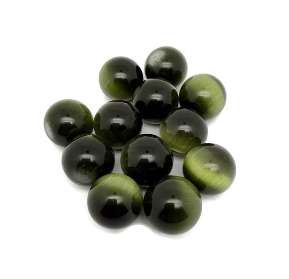 Dark Green Cats Eye Sphere Gemstone – Crystal Sphere - Healing Stone – Crystal Ball – Crystal Décor – 20mm - SP1097