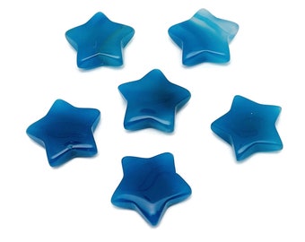 Gema de ágata azul en forma de estrella - Gema en forma de estrella - Piedra curativa - Gema en forma de estrella natural - Gema en forma de estrella - 3 cm - ST1060