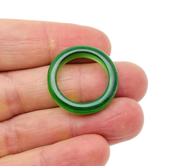 Green Cats Eye Ring - Crystal Ring – Cats Eye Charms - Jewelry Making Supplies - RI1026