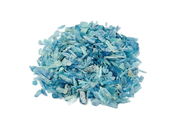 Blue Quartz Chips – Gemstone Chips – Crystal Semi Tumbled Chips - Bulk Crystal - 7-15mm - CP1241