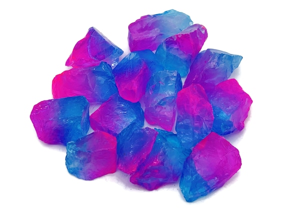 Rainbow Aura Quartz – Rough Purple-Blue Color Aura – Raw Crystal – Chunk Stones - Healing Crystal - RA1265
