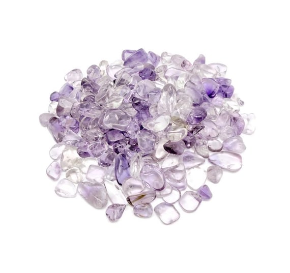 Light Amethyst Chips – Gemstone Chip – Semi Tumbled Chips - Bulk Crystal - 7-12mm  - CP1264