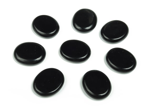 Obsidian Flat Disk - Slab Natural Stone – Flat Stone - Worry Stone - Healing Crystals – 30x25x7 - FL1048