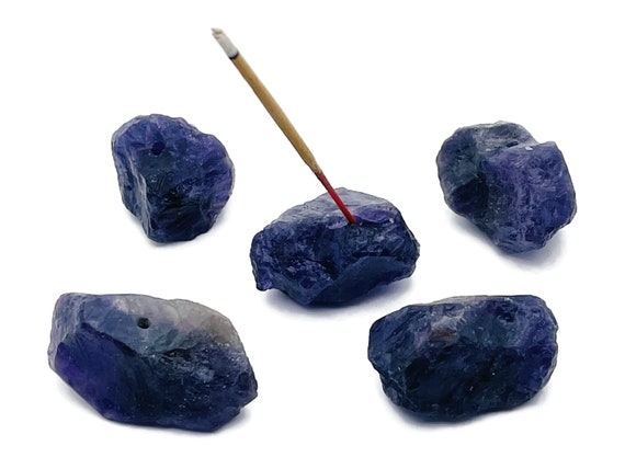 Amethyst Crystal Incense Holder -Rough Crystal Stone Incense Stick Holder -Raw Stone Incense Holder - Healing Stone - RS1002