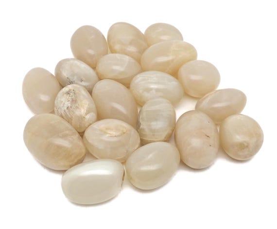 Yellow Moonstone Tumbled Stone - Moonstone Healing - Loose Stones - Bulk Crystals - Gift for Her - TU1322