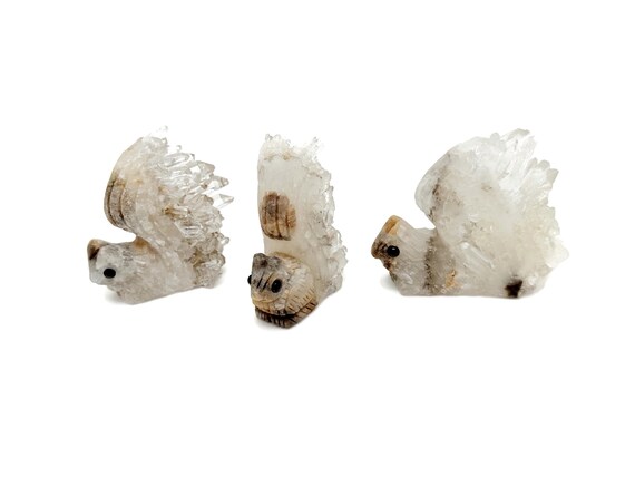 Squirrel Quartz Carving – Reiki Healing Figurine – Healing Crystal – Best Quality - Home Decor - Gifts - TR1009