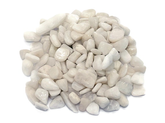 White MoonStone Chips – Gemstone Chips – Crystal Semi Tumbled Chips - Bulk Crystal - 7-15mm - CP1196