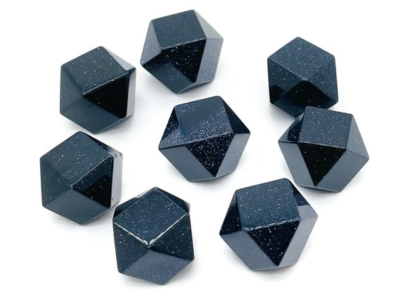 Blue GoldStone Polyhedron Crystal - Crystal Polyhedron Carving - Polished Polyhedron -  2cm - PL1008