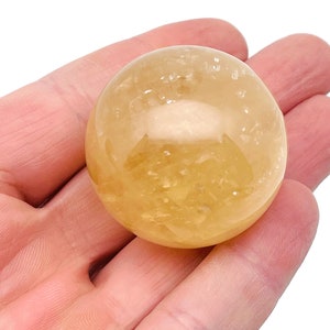 Citrine Sphere Stone A++ – Crystal Ball - Healing Crystal Stones – Crystal Décor – 40-50mm - BA1035