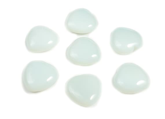 Opalite Heart Gemstone - Opalite Heart - White Opalite Heart - Opalite Heart Crystal Stone - Meditation Crystals – 3cm - HE1163