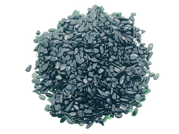 Green GoldStone Chips - Gemstone Chips – Crystal Semi Tumbled Chips - Bulk Crystal - 2-6mm - CP1230