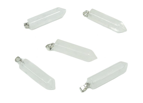 Clear Quartz Point Pendant - Crystal Pendant – Natural Necklaces - Heling Gemstone - Jewelry Making Supplies - NC1081
