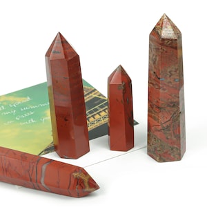 Red Jasper Obelisk Tower Stone – Obelisk Tower Point Crystals – Meditation Gemstone - Gifts - TW1038