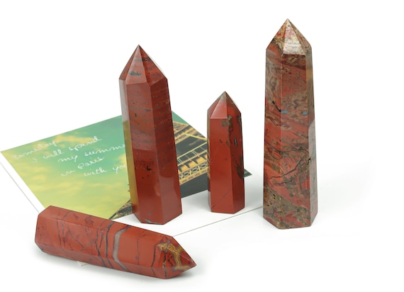 Red Jasper Obelisk Tower Stone – Obelisk Tower Point Crystals – Meditation Gemstone - Gifts - TW1038