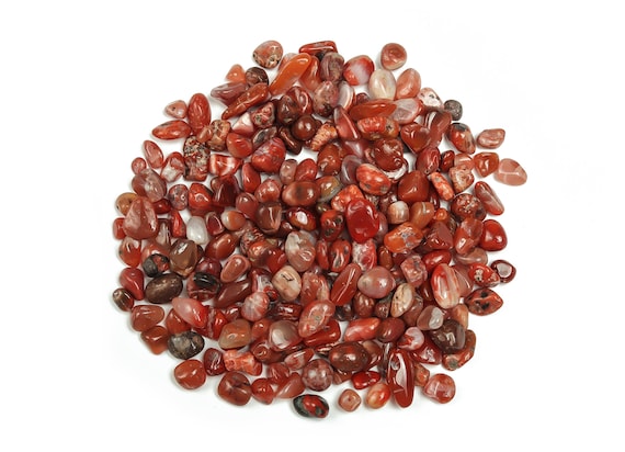 Red Agate Chips – Mini Red Agate Stones – Small Red Agate Pebbles – Agate Gemstones  7-15mm – CP1149