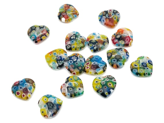 Murano Glass Heart – Murano Glass Heart Shaped- 20x20x6mm - HE1286