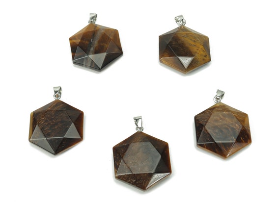 Tiger Eye Star Pendant - Crystal Pendant – Natural Necklaces - Jewelry Making Supplies - NC1057