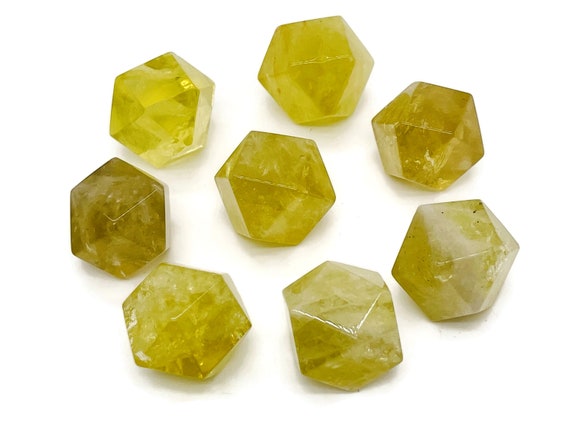 Citrine Polyhedron Crystal - Crystal Polyhedron Carving - Polished Polyhedron -  2cm - PL1011