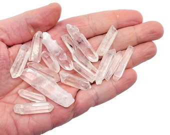 Pierres précieuses de quartz transparent, pointe de quartz, pierre de cristal transparent, pierres non serties, RA1145