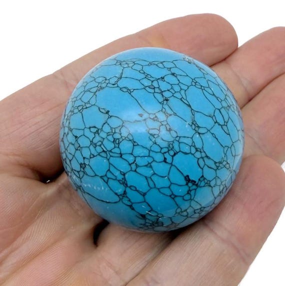 Turquoise Sphere Stone A++ – Crystal Ball - Healing Crystal Stones – Crystal Décor – 40-50mm - BA1034
