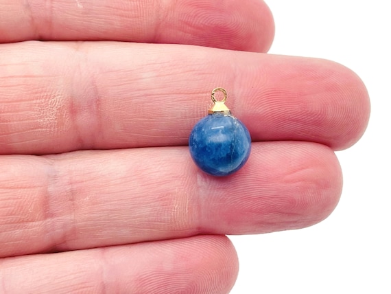 Sodalite Ball Beads - Crystal Beads Earring - Crystal Beads Pendant - Crystal Carving - NC1201