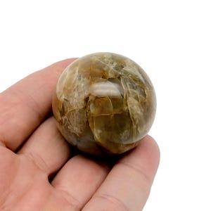 Pfirsich Mondstein Kugelstein A ++ - Kristallkugel - Heilende Kristallsteine - Kristalldekor - 40-50 mm - BA1058