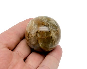Peach Moonstone Sphere Stone A++ – Crystal Ball - Healing Crystal Stones – Crystal Decor – 40-50mm - BA1058